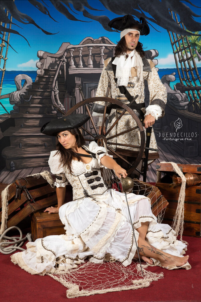 Photocall creativo sesión de piratas de los 7 mares